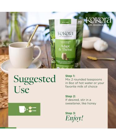 kokora Adapt & Thrive - Energy & Stress Resilience Organic Ashwagandha & Cordyceps Blend to Support Healthy Adrenal Function Coffee Alternative - Buy Online on GoSupps.com