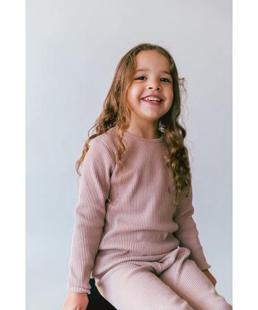 DreamBuy 20 Colours Ribbed Pyjama 2-3 Years Unisex Boys Girls Loungewear Velvet Mocha - Buy Online on GoSupps.com