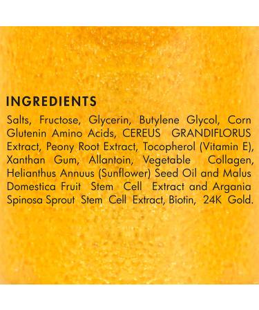 Majestic Pure 24K Gold Scrub with Biotin, Collagen, Vitamin E & Stem Cell - Exfoliating Body Scrub and Skin Moisturizer - Natural Pore Cleanser and Exfoliator - 10oz for Men and Women - Buy Online on GoSupps.com