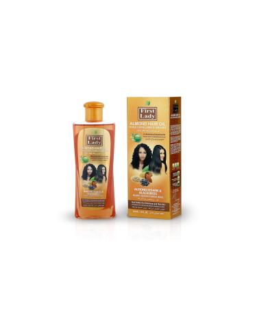 First Lady Huile v g tale ayurv dique pour tous types de cheveux base d'amandes de graines de s same et de graines de nigelle 300 ml