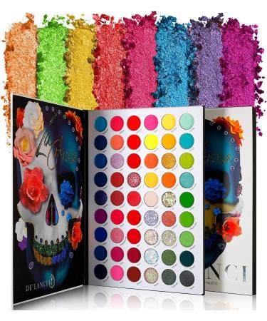 Neon Eyeshadow Palette 54 Colors Highly Pigmented Matte Shimmer Glitter Vibrant Blacklight Makeup Palettes Glow in the Dark Makeup Blendable Waterproof Rainbow Uv Hypoallergenic Makeup Pallet - Buy Online on GoSupps.com