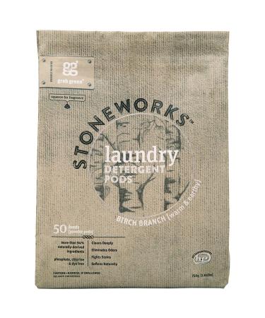 Grab Green Stoneworks Laundry Detergent Pods Birch Branch 50 Loads 1.65 lbs (750 g)