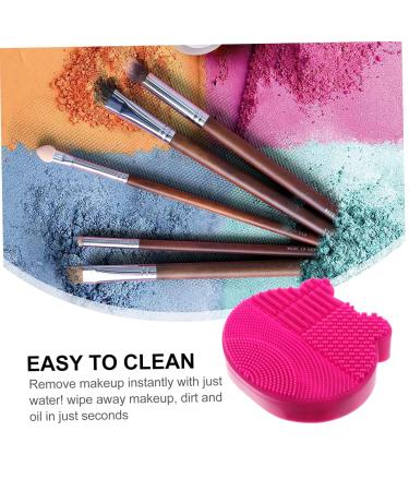 NOLITOY 2-in-1 Makeup Brush Holder & Scrubber - Silicone Cleaner Pad for Brushes - Portable Storage Rack - 11x10cm Rosy - International Shipping Available - Buy Online on GoSupps.com