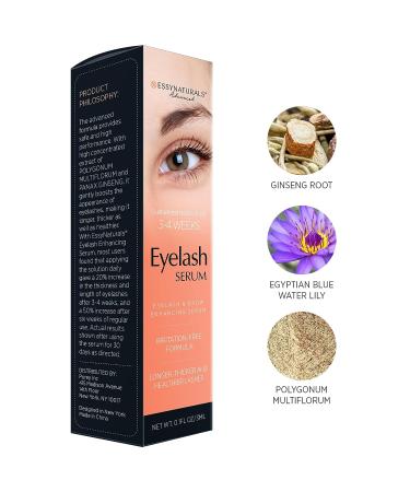EssyNaturals Eyebrow Growth Serum - Irritation-Free Formula for Longer, Thicker, Fuller Eyebrows | Guaranteed Results in 3-4 Weeks - Buy Online on GoSupps.com