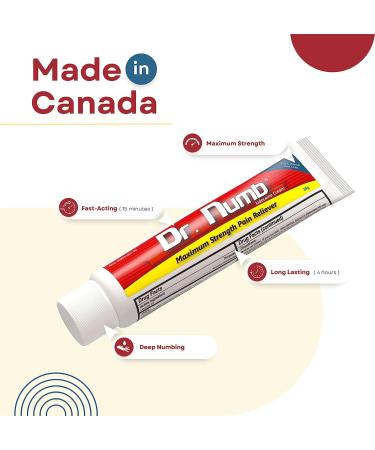 Dr. Numb 5% Lidocaine Cream - Maximum Strength Pain Relief for Hemorrhoids - 30g (2 Pack) - Buy Online on GoSupps.com