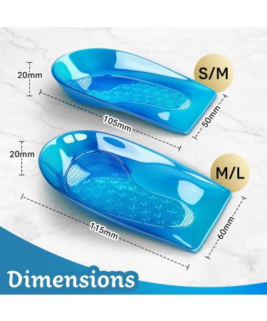 Medipaq Posture Correcting Gel Heel Pads - 1 Pair M/L (UK 8-12) | Silicone Heel Cups for Plantar Fasciitis | Pronation & Supination Correction - Buy Online on GoSupps.com