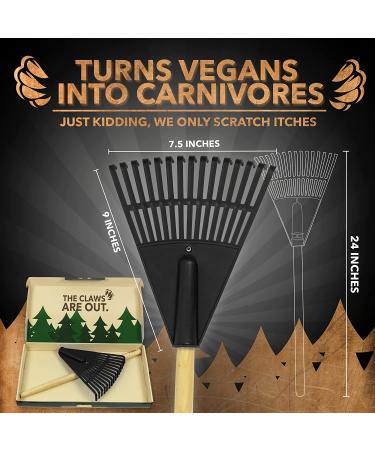 Oversized Rake Back Scratcher with 15 Prongs | Ergonomic Design for Men and Women | Anti-Slip Handle | Lightweight Claw Backscratchers for Adults - Black - Buy Online on GoSupps.com