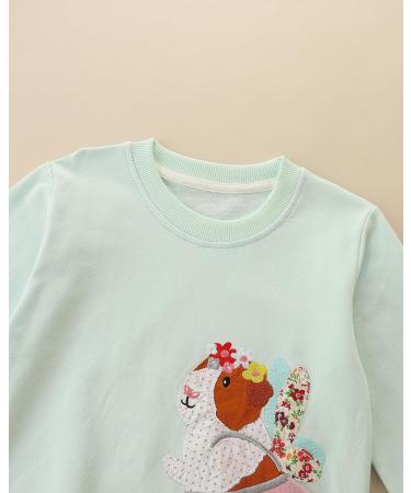Girls Cotton Sweatshirt | Long Sleeve Jumper | Toddler Clothes | Age 1-12 Years | Blue | 5-6 Years - Buy Online on GoSupps.com