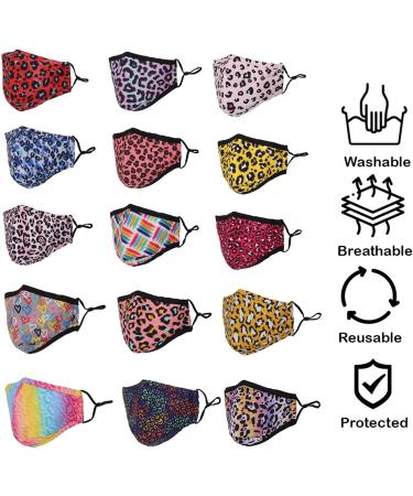 Washable Reusable 3-Layer Cotton Cloth Mask - Grey Leopard Print | One Size Fits Most | Eco-Friendly Face Covering - Buy Online on GoSupps.com