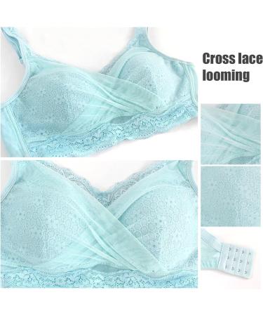 Mastectomy Bralette for Women | Sexy Pointed Mesh Full Coverage Sleep Underwear with Insert Bags | C_38/85 in Gray - Buy Online on GoSupps.com