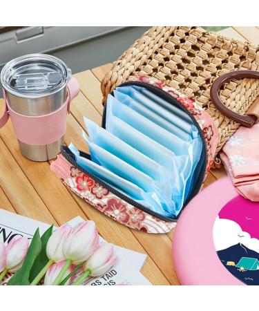 Portable Women's Binding-Up Bags | Menstrual Cup & Tampon Pockets for Teens | Multicolored Floral Design - Buy Online on GoSupps.com