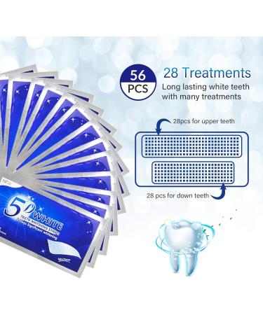  Vinmall 14 strips 28 pieces teeth whitening 5D white professional teeth whitening white teeth strips help eliminate / smoking / coffee / soda / stained wine mint flavor - Buy Online on GoSupps.com