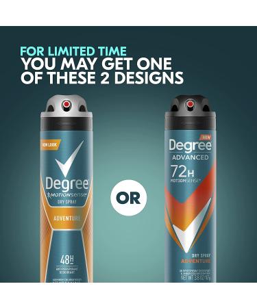 Degree Men Advanced Antiperspirant Deodorant Dry Spray 3.8 oz Pack of 3 - Sweat and Odor Protection with MotionSense Technology for Men - Buy Online on GoSupps.com