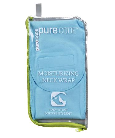 PURE CODE Anti-Aging Moisturizing Gel Neck Wrap - Fine Lines & Wrinkles Treatment with Vitamin E Jojoba & Olive Oils - Adaptable Size - Aqua - Buy Online on GoSupps.com