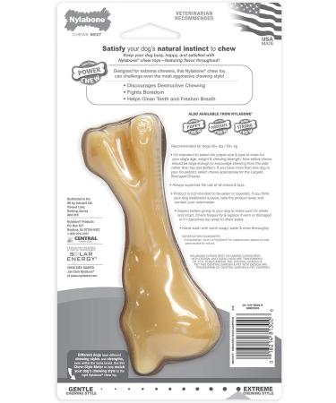 Nylabone Extreme Tough Dog Chew Toy Monster Beef Thigh Cleans Teeth Beef Flavour XXL for Dogs Over 23 kg package may vary - Buy Online on GoSupps.com