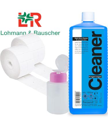 Cleaner Set 1000ml with Dispenser Pump & 1000 Cellulose Pads | Premium Cleaning Solution for Home & Office - Buy Online on GoSupps.com