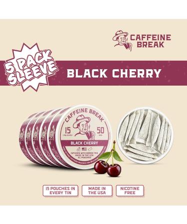 ALP Supply Co - Caffeine Break Black Cherry Caffeine Pouches - Smooth Black Cherry Flavor - Clean Bold Energy Anytime - Made in USA - 50mg per pouch - 15 Pouches - Buy Online on GoSupps.com