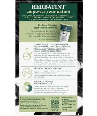  Herbatint Herbatint 2N Brown Permanent Gel Hair Color 170 ml Ammonia Free 100% Grey Coverage for Sensitive Skin with 8 Organic Natural Extracts - Buy Online on GoSupps.com