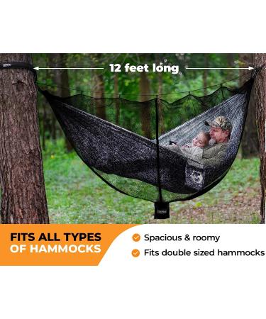 Foxelli XL Hammock Net - Lightweight 12ft Portable Netting for Camping Hammocks - Buy Online on GoSupps.com