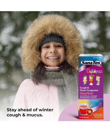 Children s Cough Syrup and Chest Congestion Support 4Fl Oz - Wellness Formula Dextromethorphan and Guaifenesin - Non Drowsy Alcohol Free Kids Mucus Relief and Cough Suppressant Cherry Childs 4 Fl Oz - Buy Online on GoSupps.com