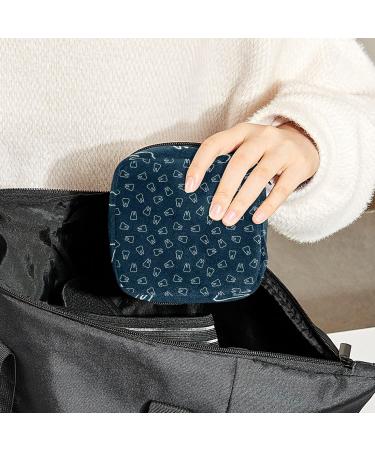 Teeth Print Pattern Sanitary Napkin Storage Bag - Menstrual Cup & Nursing Pad Holder - Portable Period Kit Bag (Color 4) - Buy Online on GoSupps.com