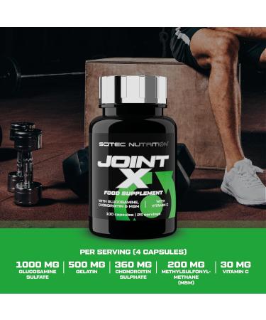 Scitec Nutrition Joint-X Food Supplement Capsules with glucosamine sulfate Gelatin chondroitin Sulphate msm and Vitamin C 100 Capsules - Buy Online on GoSupps.com