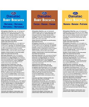 Danalac Baby Cookies 120g Combi Snack Pack - 2 Banana 2 Cocoa 2 Natural Plain - Nutritious Toddler Snacks with Calcium & Iron for 6+ Months - Buy Online on GoSupps.com