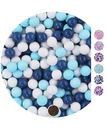 One on 1kg chocolate balls Mix Small White-Hellbla-Blue Blue approx. 1 cm-guest gifts wedding baptism communion perfect for test tubes-alternative for chocolate lenses wedding almonds white-light blue-blue - Buy Online on GoSupps.com