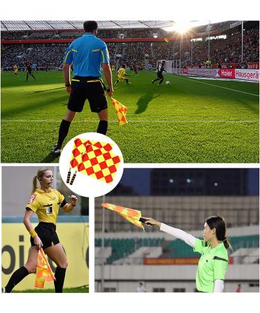 Shinestone Soccer Referee Flag Set with Case - 2 Designs | Football Linesman Flags Kit for Matches - Buy Online on GoSupps.com