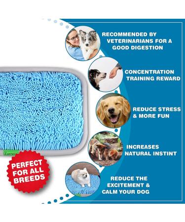 Buy LAMMWEK 17 x 21 Sniffing Carpet for Dogs - Washable Intelligence Toys with Suction Cups - Blue | International Shipping Available - Buy Online on GoSupps.com