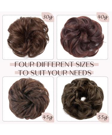 Buy Premium Hair Extensions for Updos | Voluminous Hair Ties in Dark & Light Brown - 45g - Buy Online on GoSupps.com