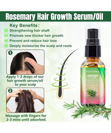 Rosemary Oil Hair Growth Serum & Heat Protectant Spray for Damaged Hair - Scalp Treatments for Hair Loss - Christmas Gifts for Men and Women - Buy Online on GoSupps.com