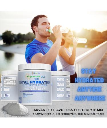 Total Hydration Electrolyte Replacement Mix - Unflavored Powder Supplement (90 Servings) with Potassium Magnesium Zinc & Pink Salt - No Sweeteners - Buy Online on GoSupps.com