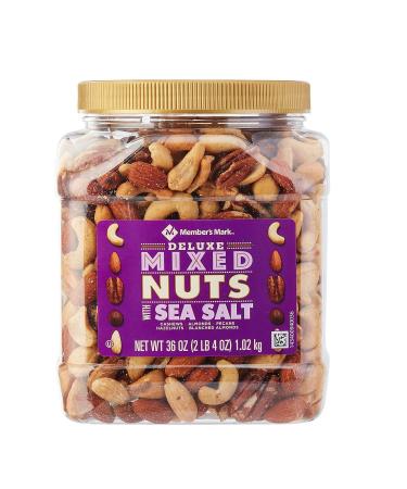 Member's Mark Deluxe Roasted Mixed Nuts With Sea Salt (34 Oz.) 2.25 Pound (Pack of 1)