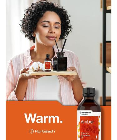 Horbaach Premium Grade Amber Fragrance Oil | 4 Fl Oz (118ml) for Diffusers, Candles, Soap Making & DIY Projects - Buy Online on GoSupps.com