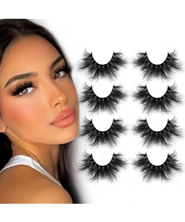 Calphdiar A-4: Fluffy Dramatic Mink Eyelashes - Thick, Long, Wispy Strip, Curly False Lashes - Buy Online on GoSupps.com