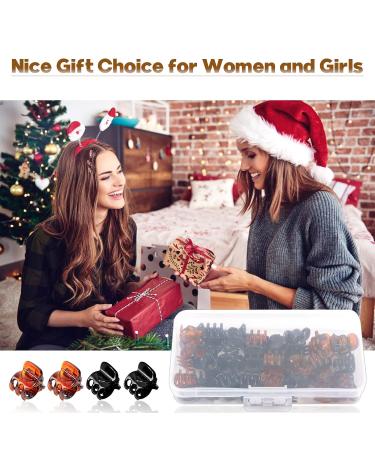 HanyoSheng Mini Hair Clips - 24 Non-Slip Plastic Hair Claw Clips for Girls & Women (Black & Brown) - Perfect Hair Accessories in Box - Buy Online on GoSupps.com