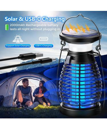 KOOSA Solar Bug Zapper - Cordless & Waterproof Mosquito Zapper with 4200V UV Light - 3-in-1 Fly Zapper for Outdoor Use - Effective Up to 2100 Sq Ft - Buy Online on GoSupps.com