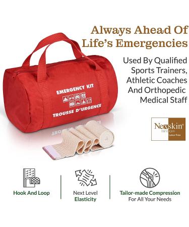 Nexskin Premium Elastic Bandage Wrap 3 Wide 2 Pack - Latex Free Compression Bandages with Hook & Loop Fasteners - Washable & Reusable Organic Cotton - Made in USA (Pack of 2) - Buy Online on GoSupps.com