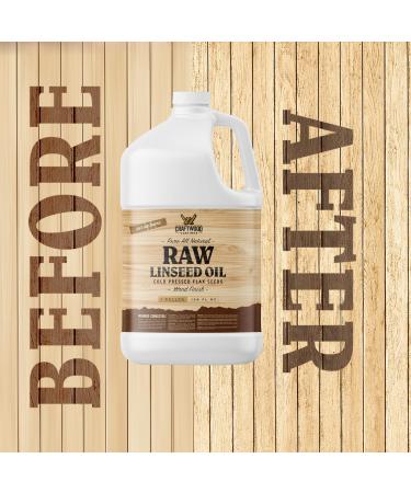 Raw Linseed Oil - 1 Gallon | Premium Wood Restoring Finish for Indoor & Outdoor Use - International Shipping Available - Buy Online on GoSupps.com