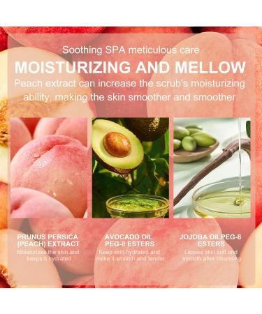 Peach Face & Neck Scrub - Gentle Exfoliation & Deep Cleansing for All Skin Types | Refreshing Daily Care Cream (1.76oz - Buy Online on GoSupps.com