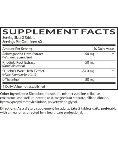 Futurebiotics Chill Pill + Ashwagandha Rhodiola St. John s Wort & L-Theanine - Non-GMO 120 Vegetarian Tablets 120 Count (Pack of 1) - Buy Online on GoSupps.com