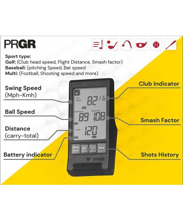 PRGR Black Pocket Launch Monitor HS-130A - 2021 Model | Buy Now - Buy Online on GoSupps.com