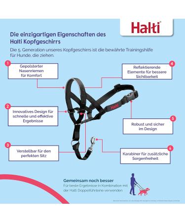 Halti Head Harness for Small Dogs - Prevent Pulling Light & Adjustable Padded Nose Strap Anti-Train Neck Band - Forest Green (Size 1) - Buy Online on GoSupps.com
