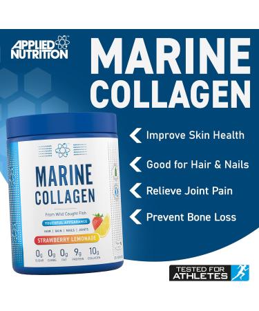 Applied Nutrition Marine Collagen Powder - Strawberry & Lemonade - 25 Servings - Buy Online on GoSupps.com