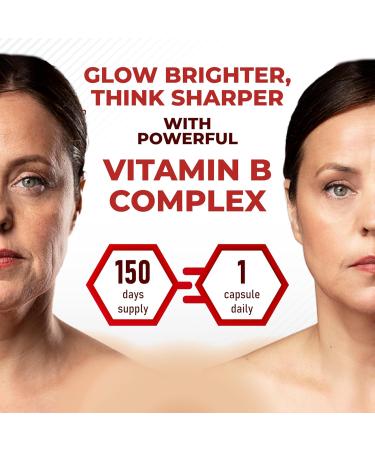 Vitamin B Complex Vitamin B1 B2 6,9,12 Niacin with Vitamin C - Support Brain Health Energy Levels Skin Hair and Nails - Made and Tested in The USA 150 count (pack of 1) - Buy Online on GoSupps.com