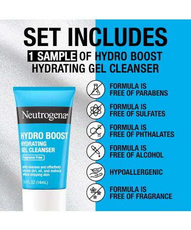 Neutrogena Hydro Boost Skincare Set Face Moisturizer - 1.7 Fl Oz. - Hydro Boost Hydrating Gel Facial Cleanser - 0.5 Fl Oz. - Pack of 2 - Buy Online on GoSupps.com