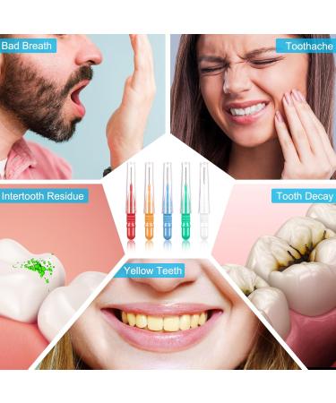 40-Piece Interdental Brush Set | 5 Color Intermediate Cleaning Brushes for Narrow Teeth - Buy Online on GoSupps.com