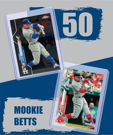 Mookie Betts Baseball Card Bundle - Red Sox Dodgers Trading Cards (6 Pack) - Buy Online on GoSupps.com