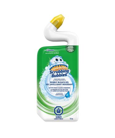 Scrubbing Bubbles Bubbly Bleach Gel Toilet Bowl Cleaner Cleans Whitens and Freshens Rainshower Scent 710mL Rainshower 710 ml (Pack of 1)